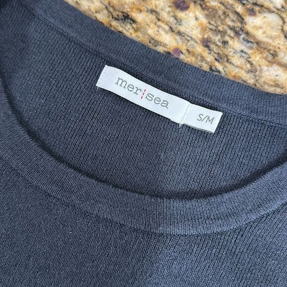 MerSea Anywhere Open Side Sleeveless Sweater Tunic In Charcoal Size S/M - Picture 6 of 8